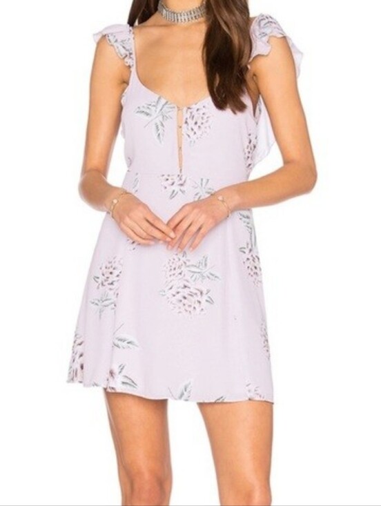 Show Me Your MuMu Dresses & Skirts - Show Me Your Mumu Lilac Floral Ruffle Strap Mini Dress, Small
